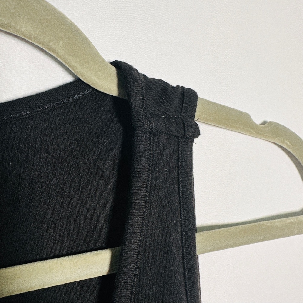 Athleta Della Dress Cotton Modal Ruched Tank LBD Athleisure SP Black - Picture 8 of 10